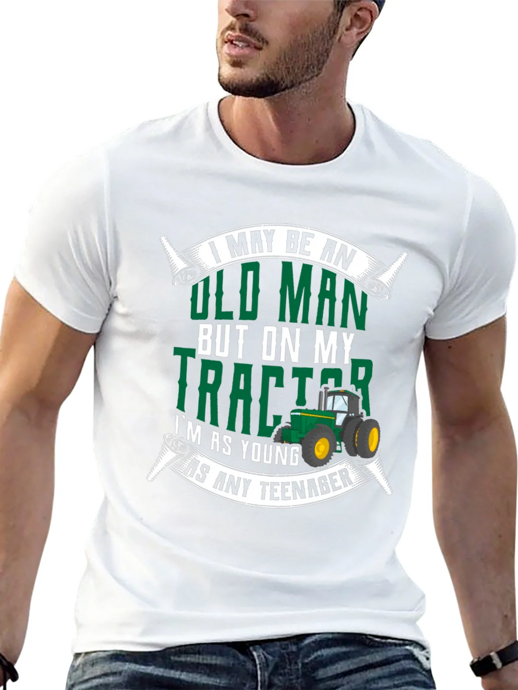 Old Man Tractor T-Shirt - Funny Novelty Gift product image 10
