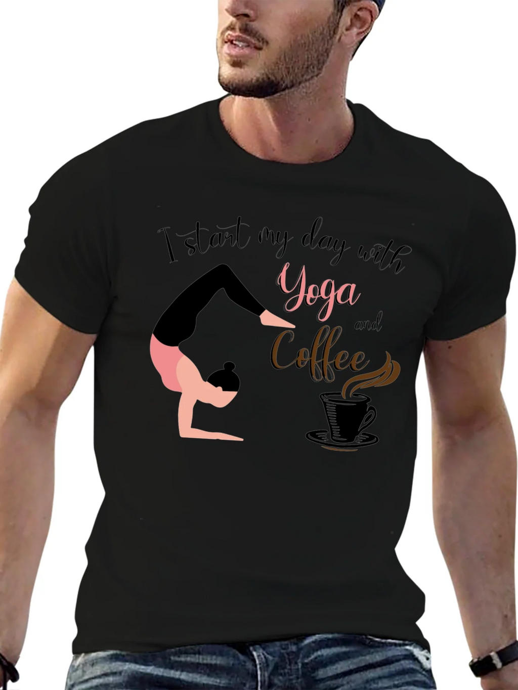 Yoga & Coffee T-Shirt - Start Your Day Right! product image 6