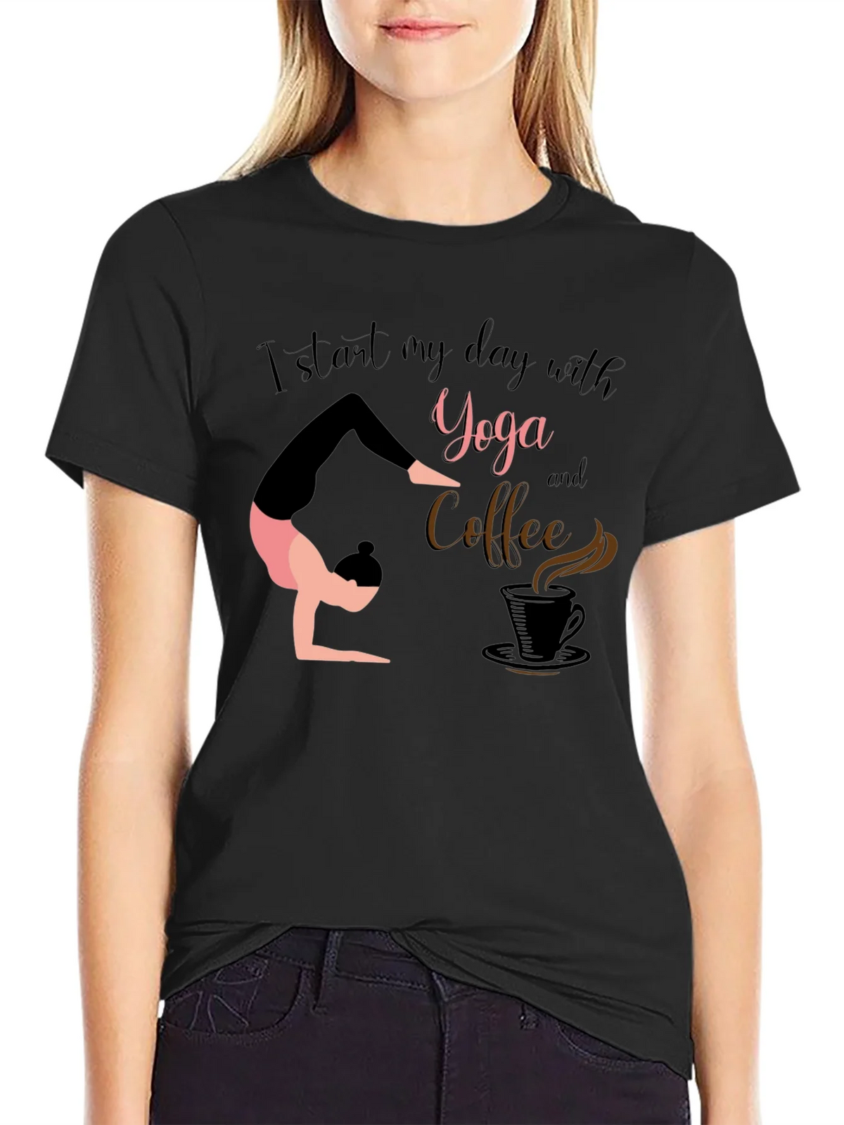 Yoga & Coffee T-Shirt - Start Your Day Right! product image 2