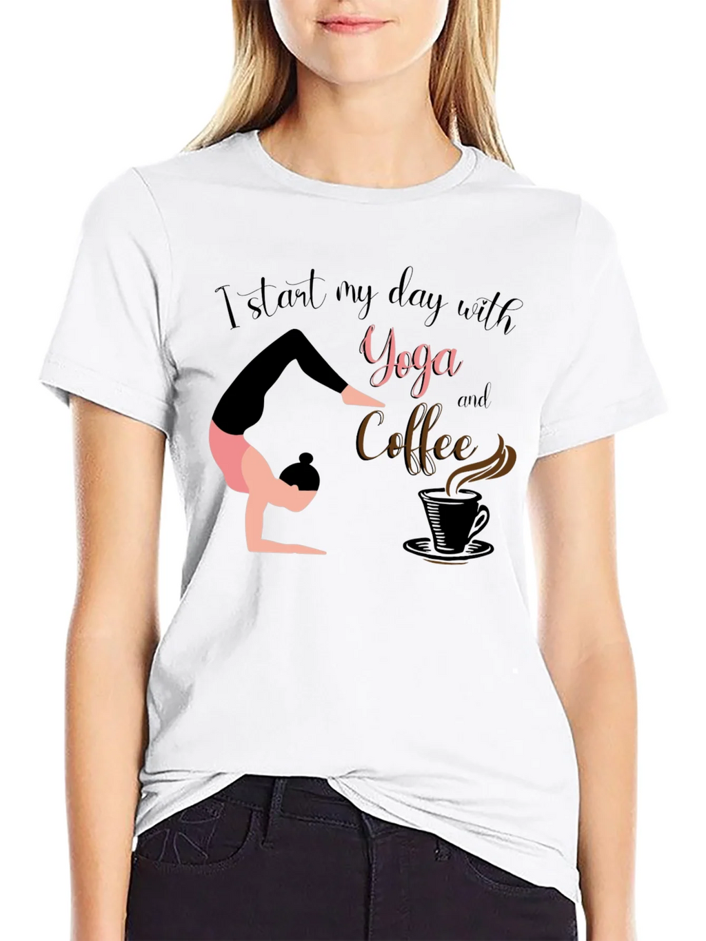 Yoga & Coffee T-Shirt - Start Your Day Right! product image 8