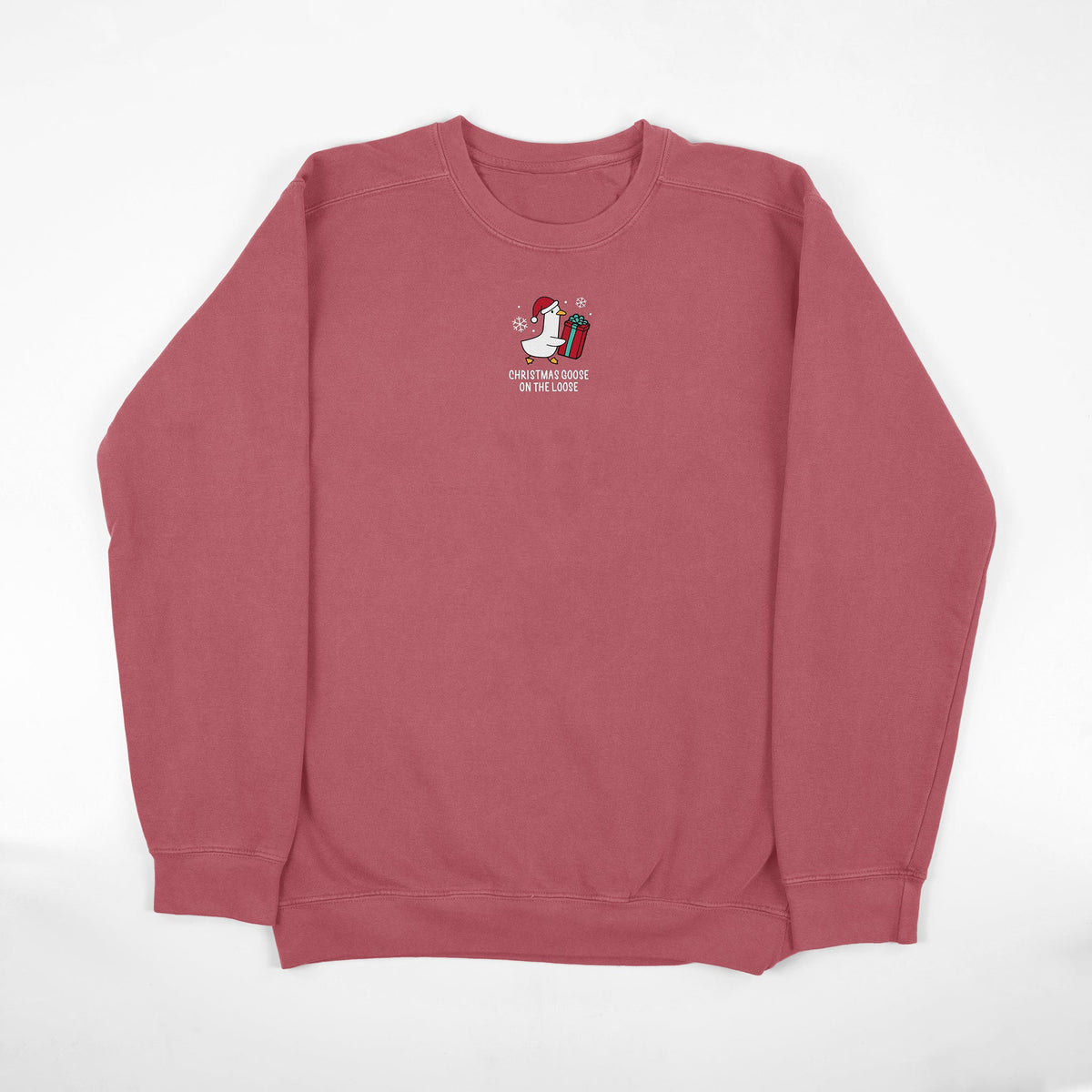 Christmas Goose Embroidered Comfort Colors Sweatshirt product image 3