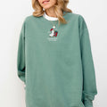 Christmas Goose Embroidered Comfort Colors Sweatshirt product image 1