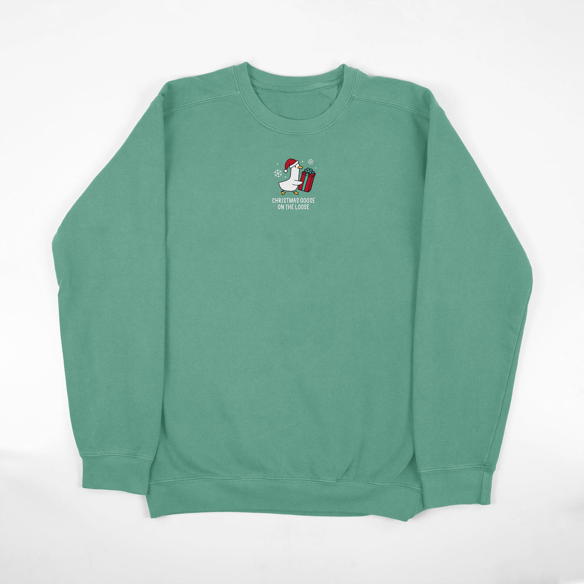 Christmas Goose Embroidered Comfort Colors Sweatshirt product image 2