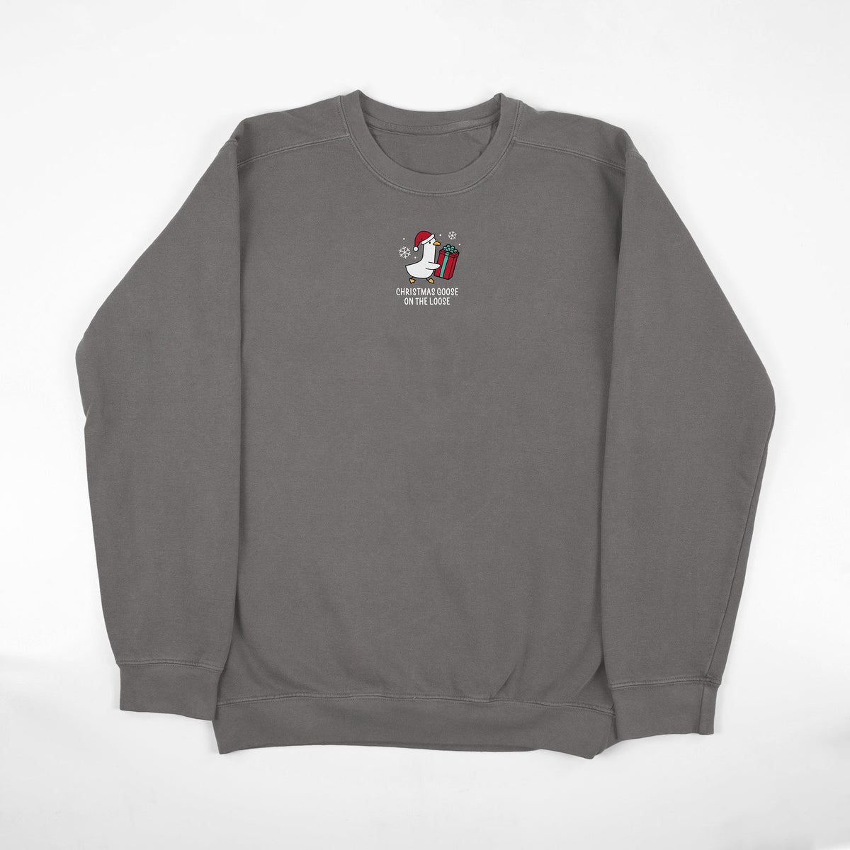 Christmas Goose Embroidered Comfort Colors Sweatshirt product image 4