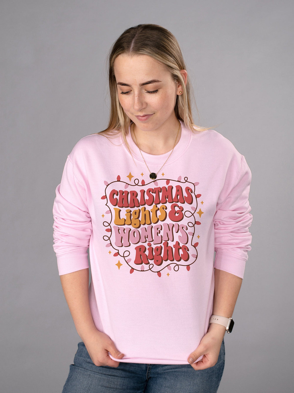 Christmas Lights and Women's Rights Sweatshirt product image 4