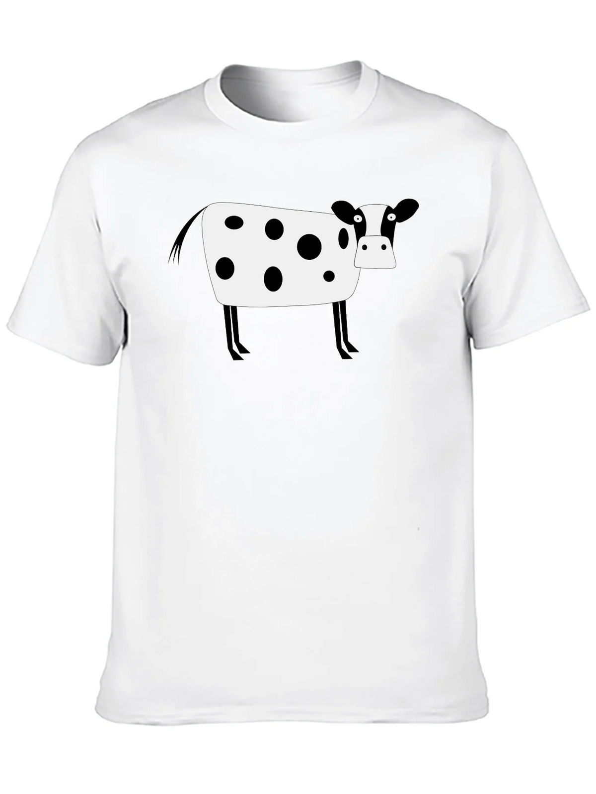 Cow Print Black T-Shirt - Graphic Tee product image 8