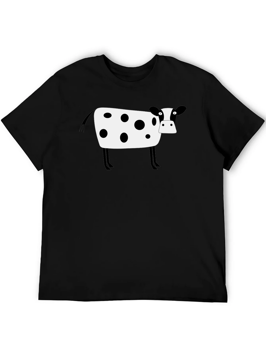 Cow Print Black T-Shirt - Graphic Tee product image 4
