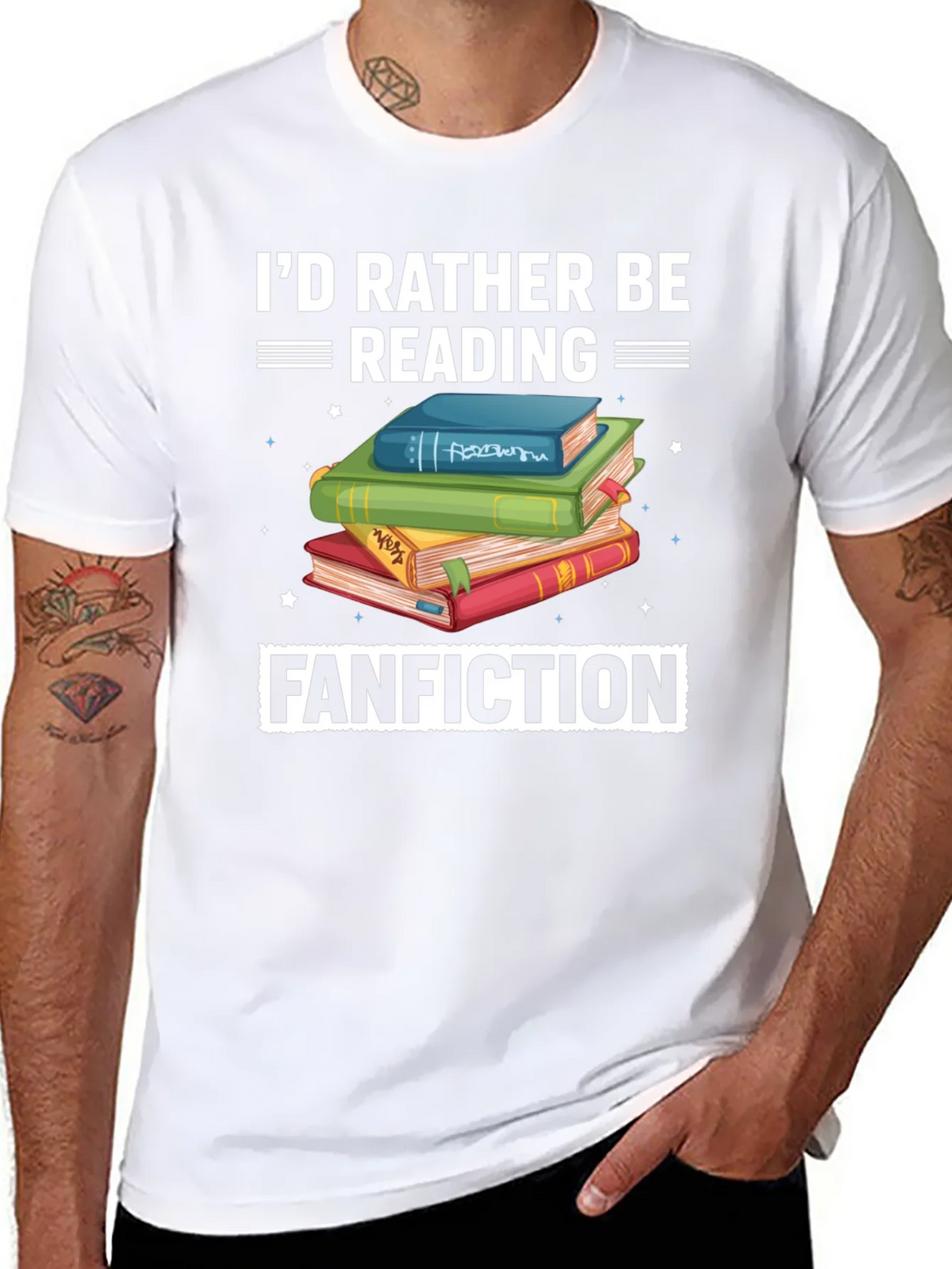 Reading Fanfiction T-Shirt - Book Lover Tee product image 5