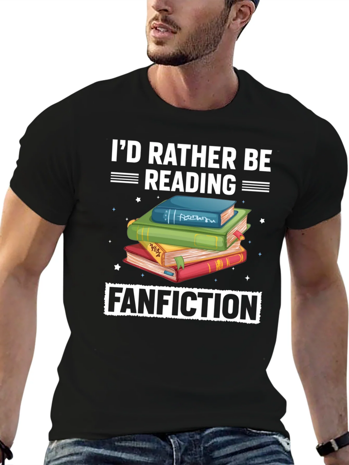Reading Fanfiction T-Shirt - Book Lover Tee product image 4