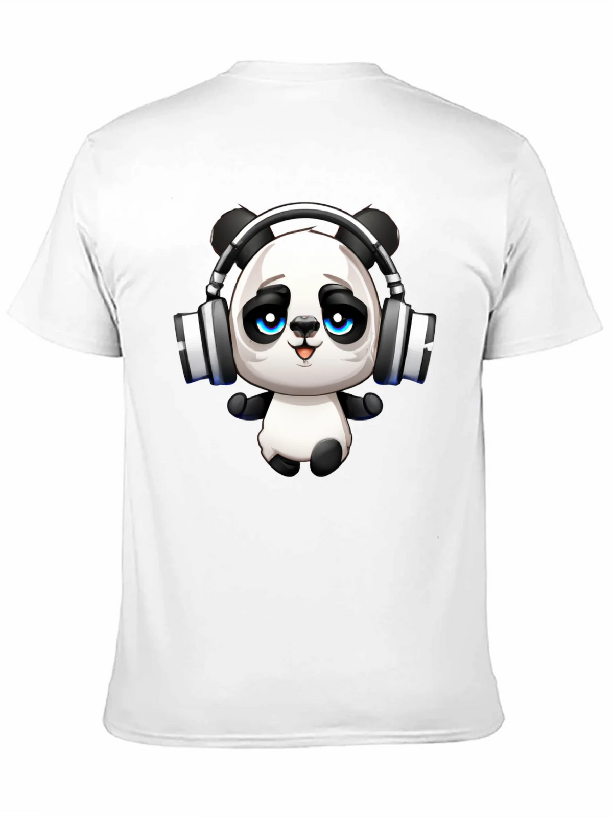 Cool Panda with Headphones Graphic T-Shirt product image 9