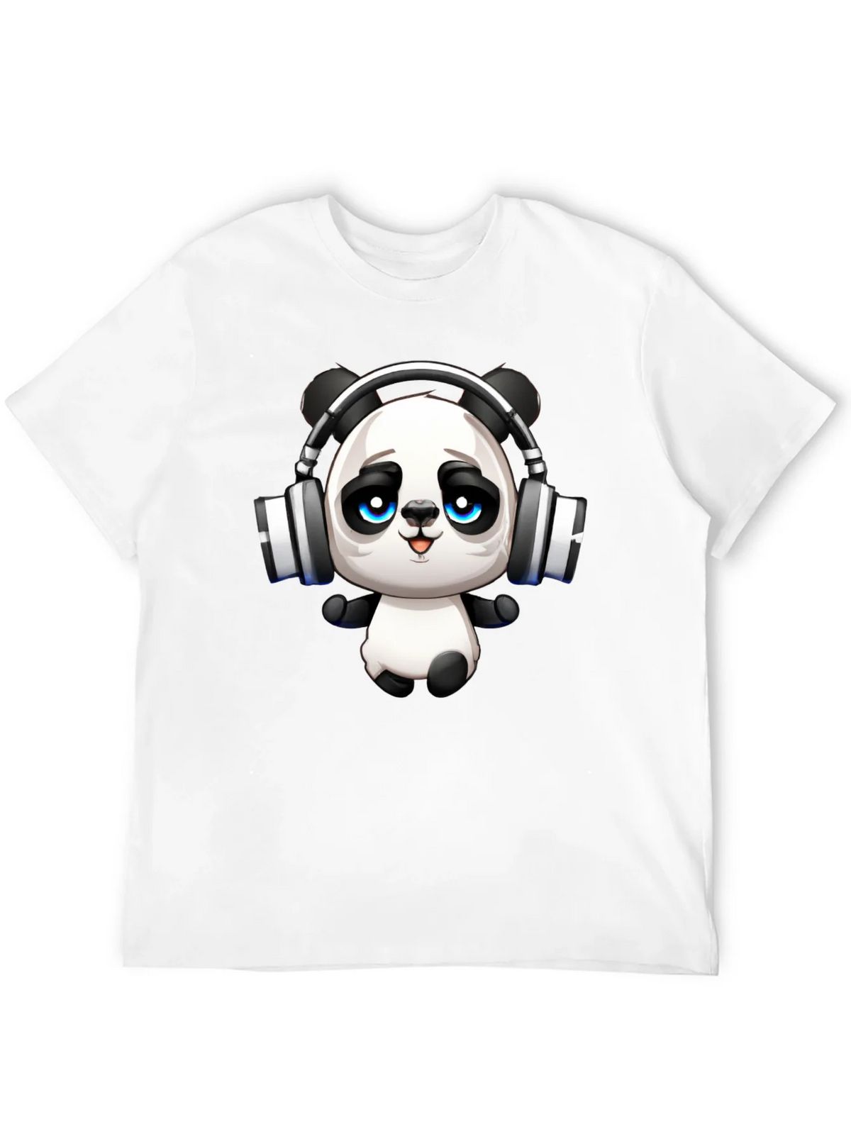 Cool Panda with Headphones Graphic T-Shirt product image 10