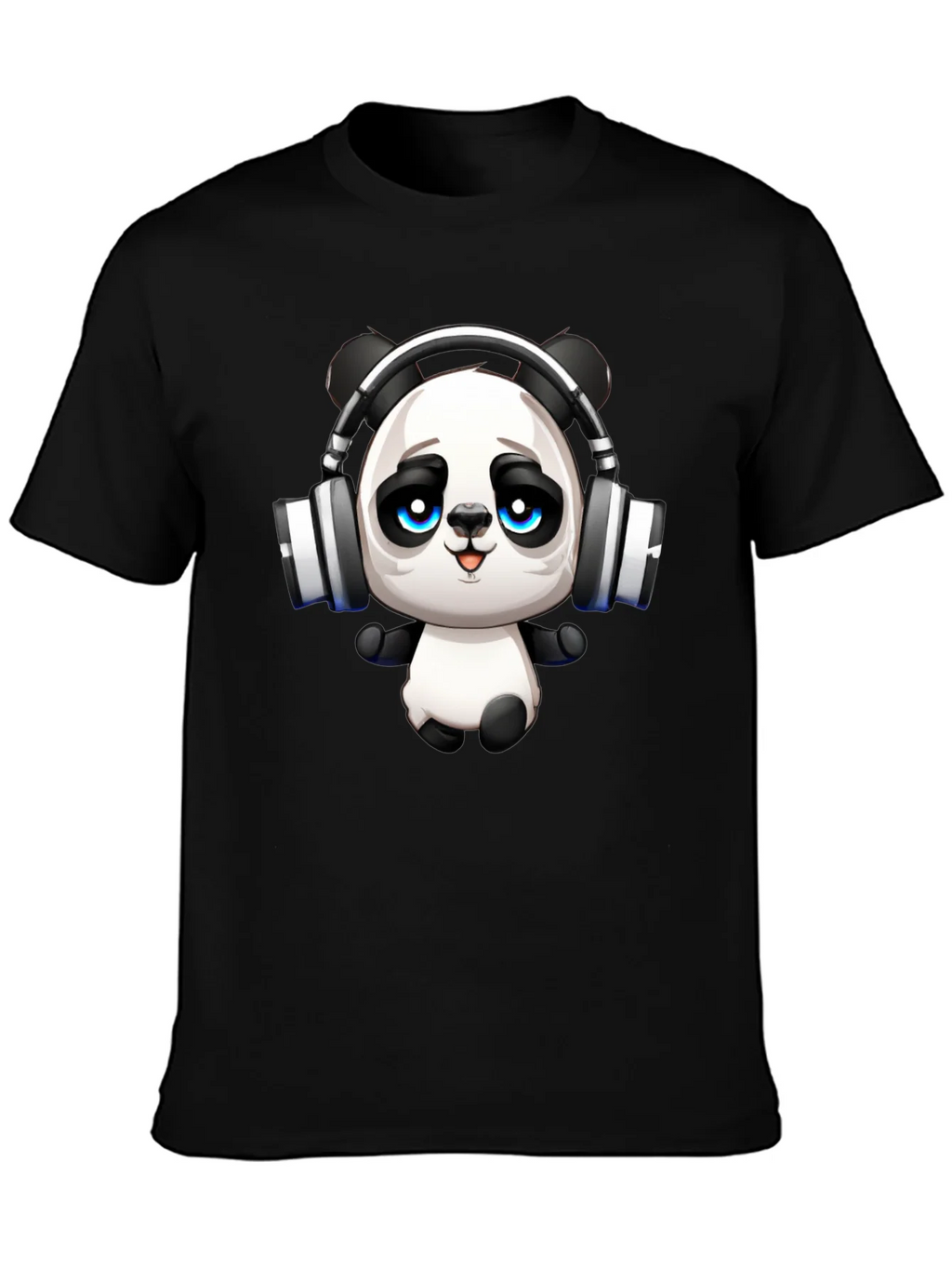 Cool Panda with Headphones Graphic T-Shirt product image 3