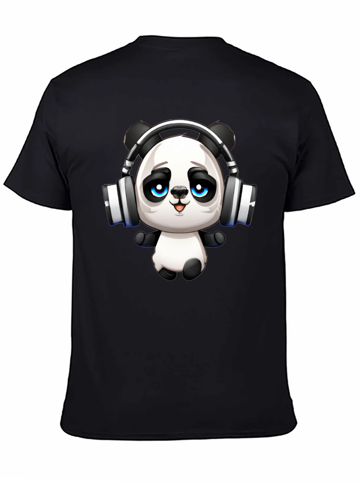 Cool Panda with Headphones Graphic T-Shirt product image 4