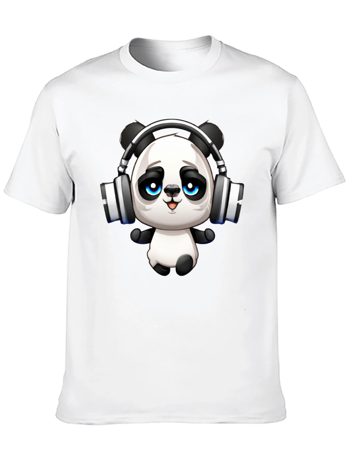 Cool Panda with Headphones Graphic T-Shirt product image 8