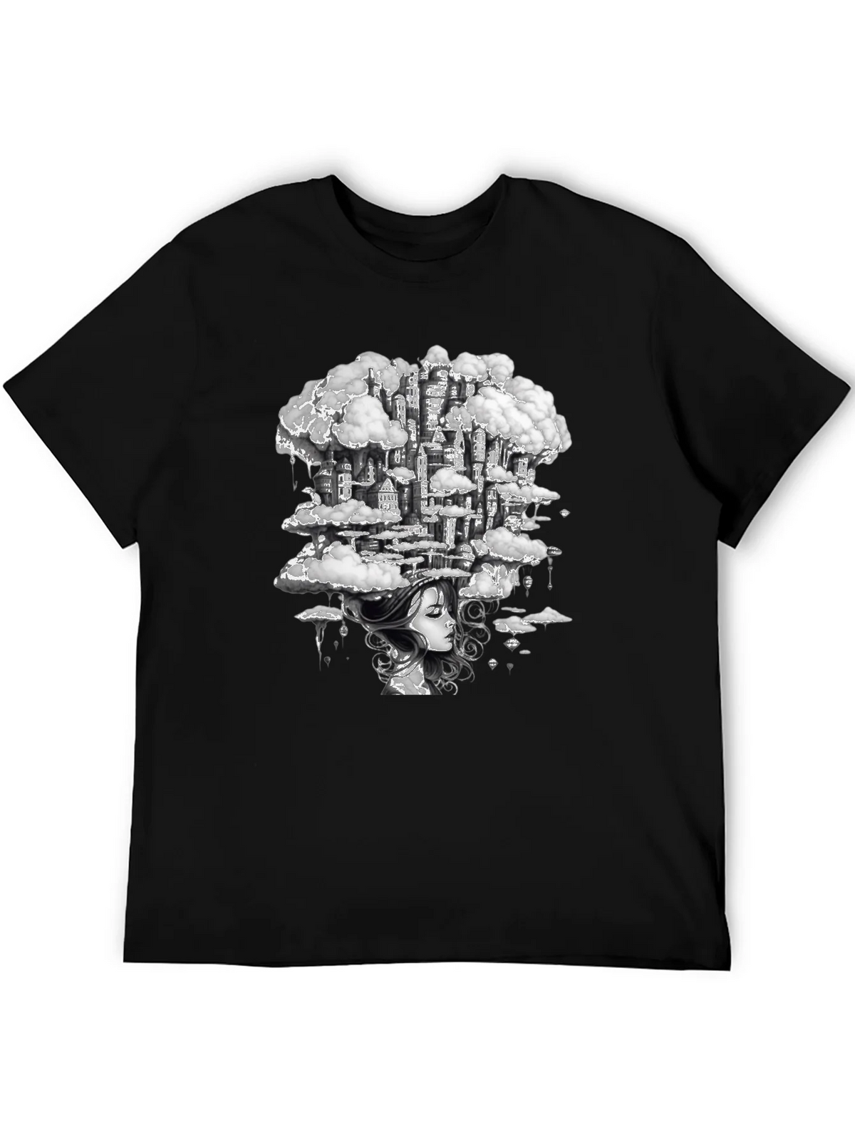 Dreamscape City Black Graphic Tee product image 5