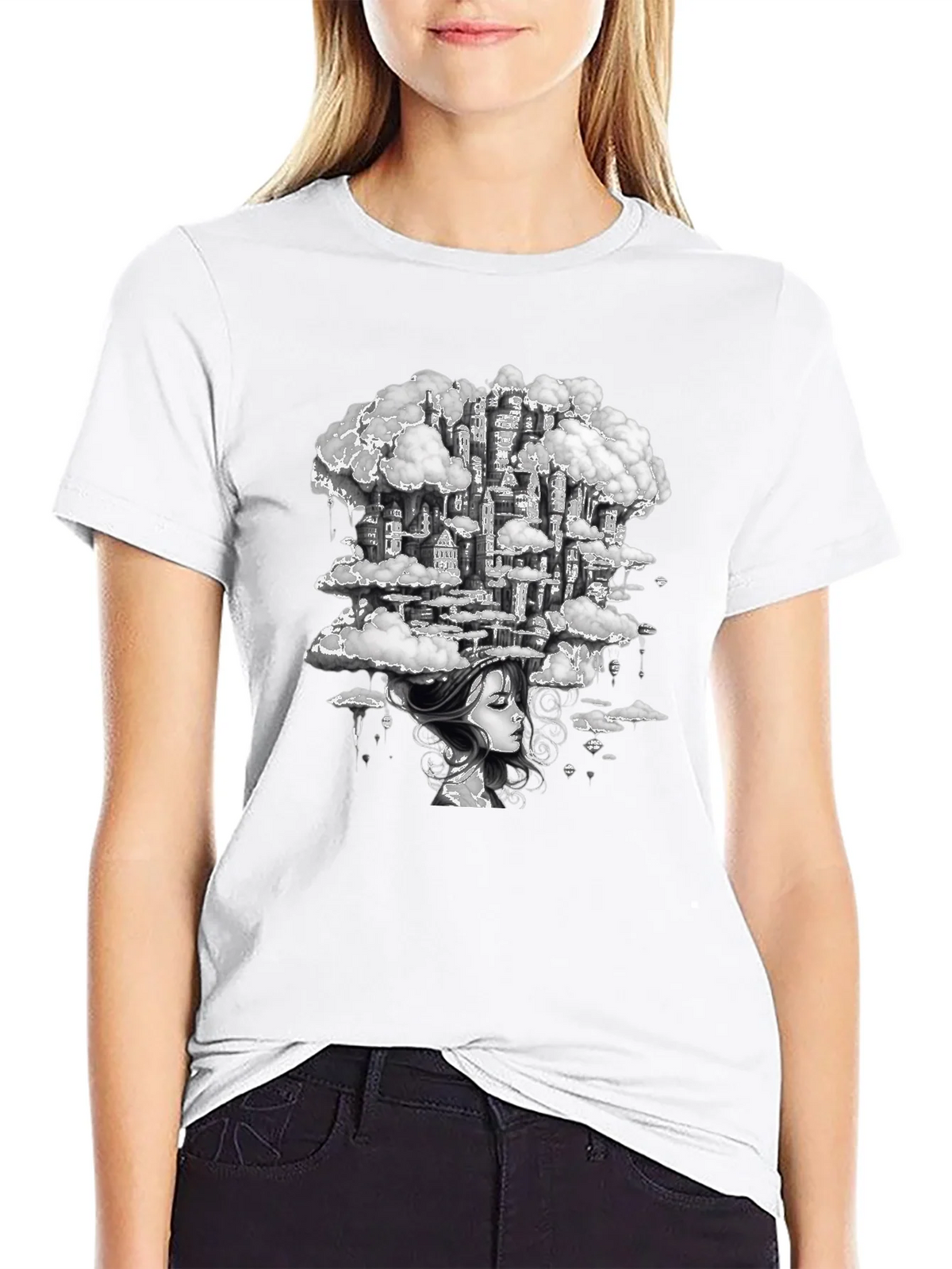 Dreamscape City Black Graphic Tee product image 8
