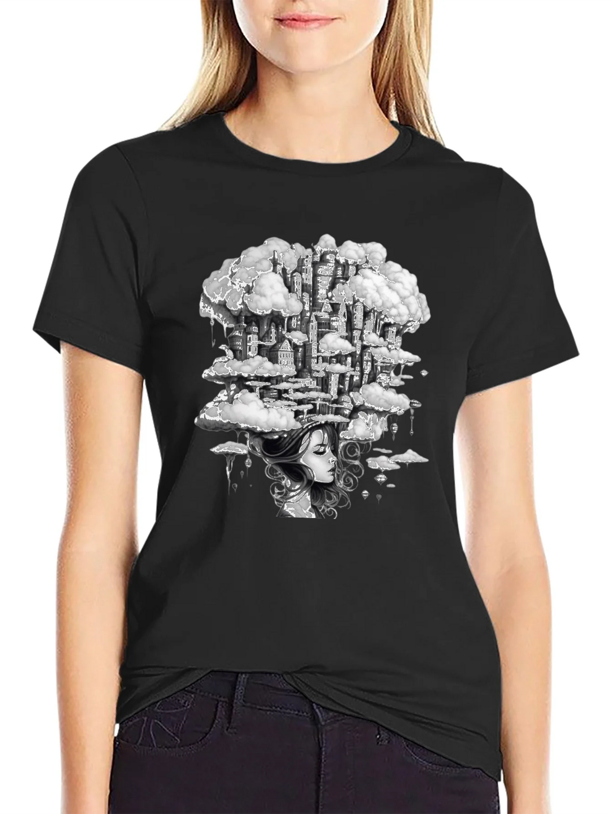 Dreamscape City Black Graphic Tee product image 2