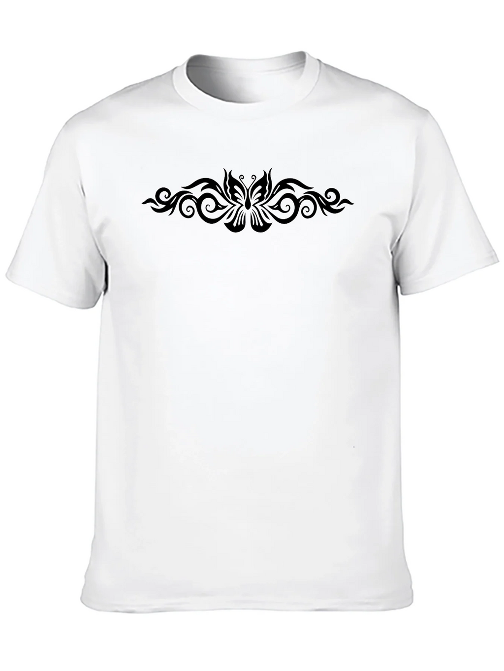 Mens Black T-shirt with Tribal Butterfly Design product image 9