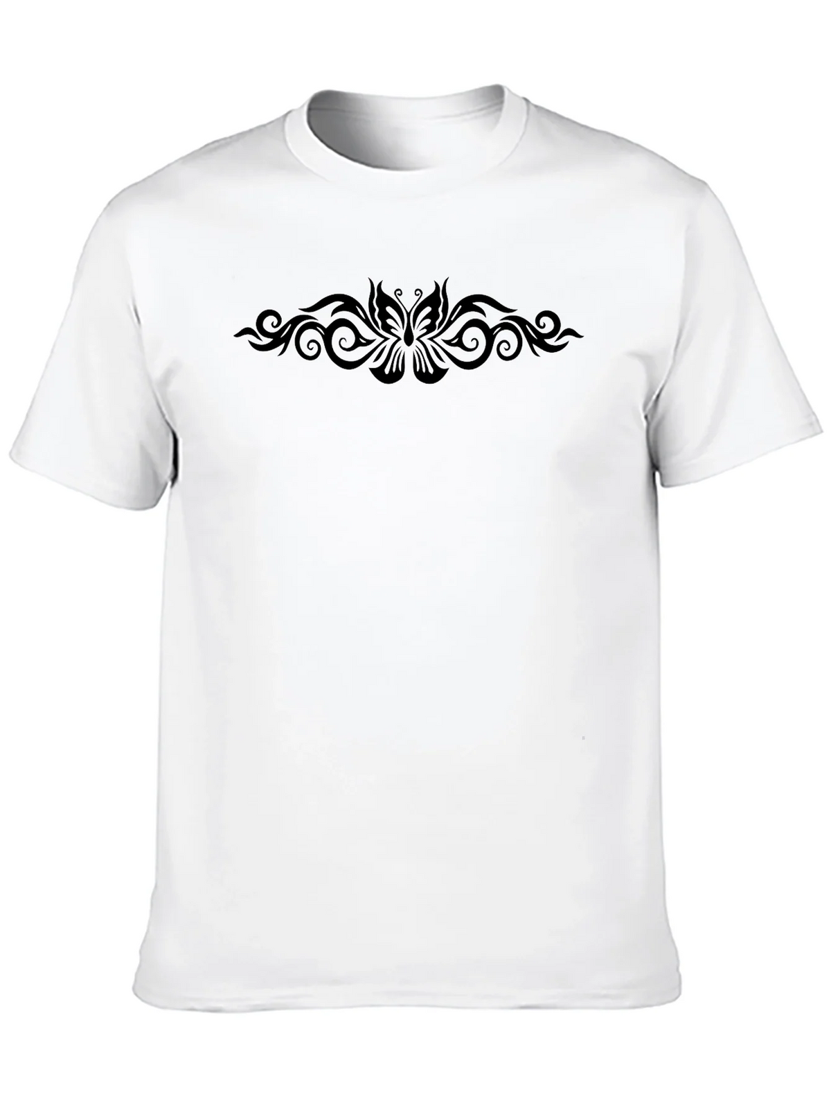 Mens Black T-shirt with Tribal Butterfly Design product image 9