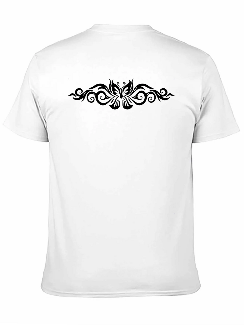 Mens Black T-shirt with Tribal Butterfly Design product image 10