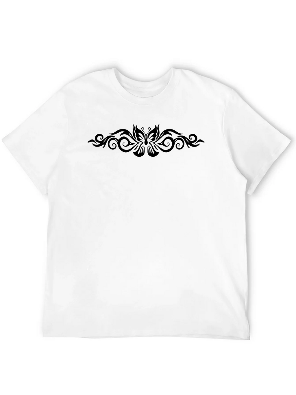 Mens Black T-shirt with Tribal Butterfly Design product image 11