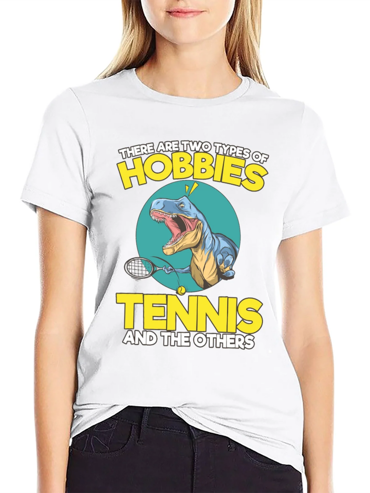 Tennis Dinosaur Graphic Tee - Funny Hobby Shirt product image 8