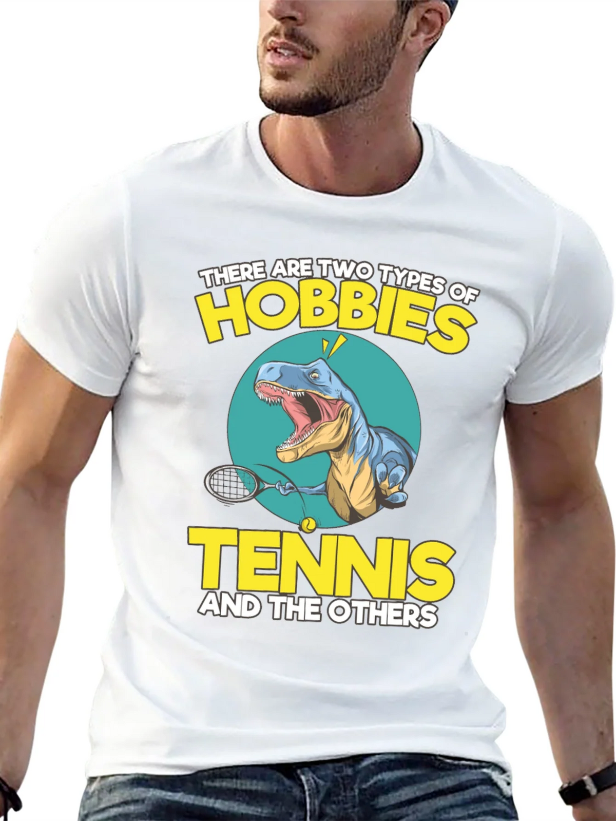 Tennis Dinosaur Graphic Tee - Funny Hobby Shirt product image 11