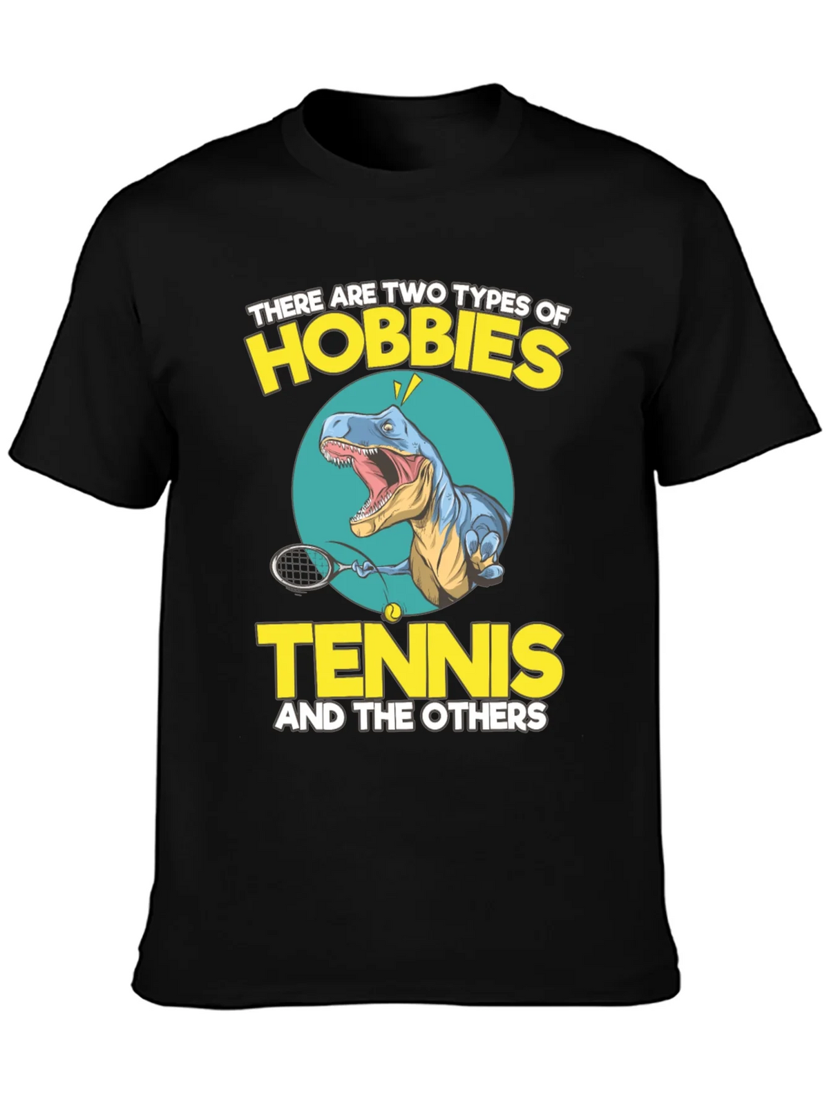 Tennis Dinosaur Graphic Tee - Funny Hobby Shirt product image 3