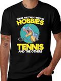 Tennis Dinosaur Graphic Tee - Funny Hobby Shirt product image 1