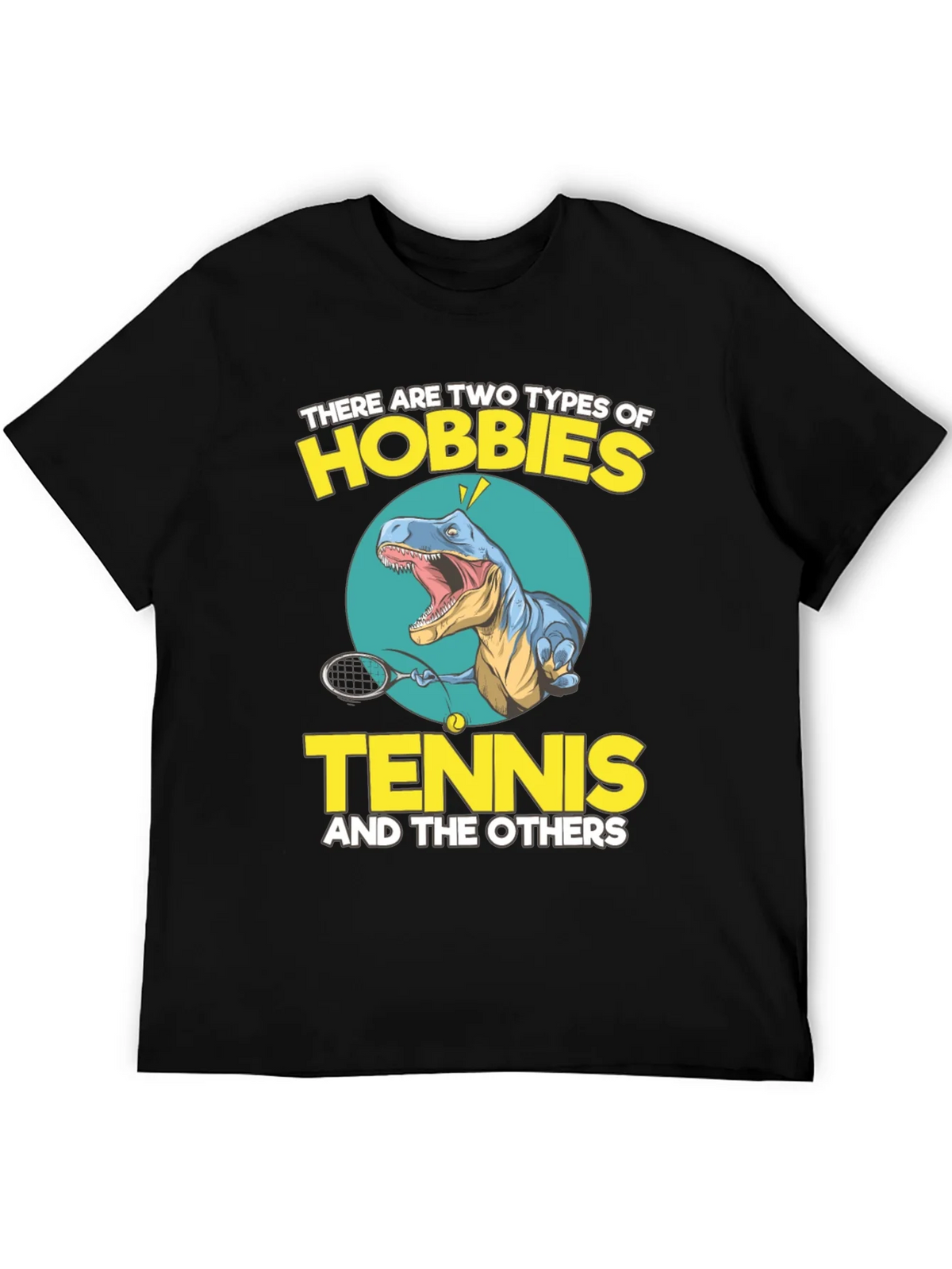 Tennis Dinosaur Graphic Tee - Funny Hobby Shirt product image 5