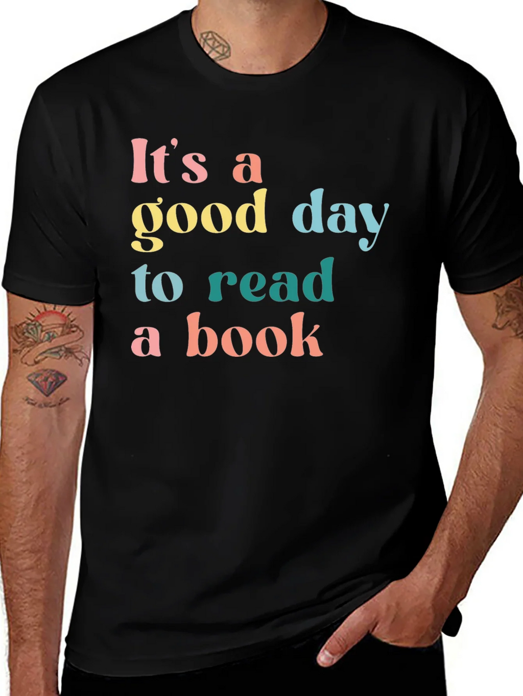 Its A Good Day To Read A Book Black T-Shirt product image 1