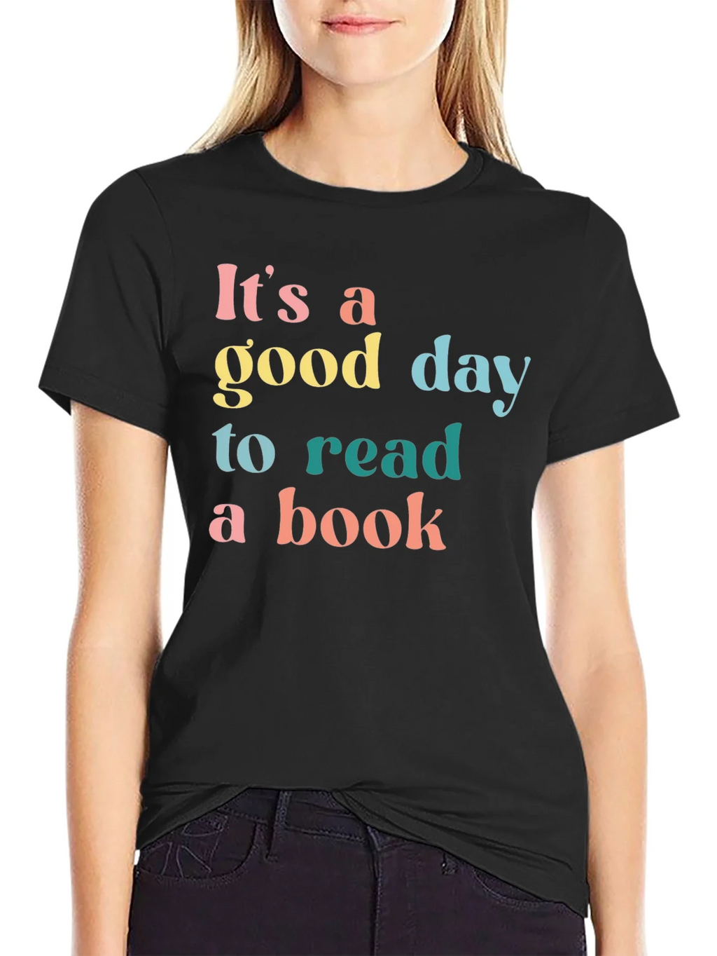 Its A Good Day To Read A Book Black T-Shirt product image 2