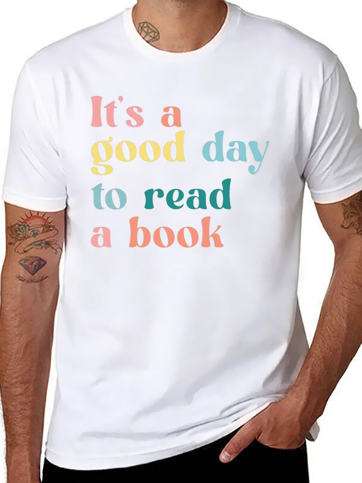 Its A Good Day To Read A Book Black T-Shirt product image 7