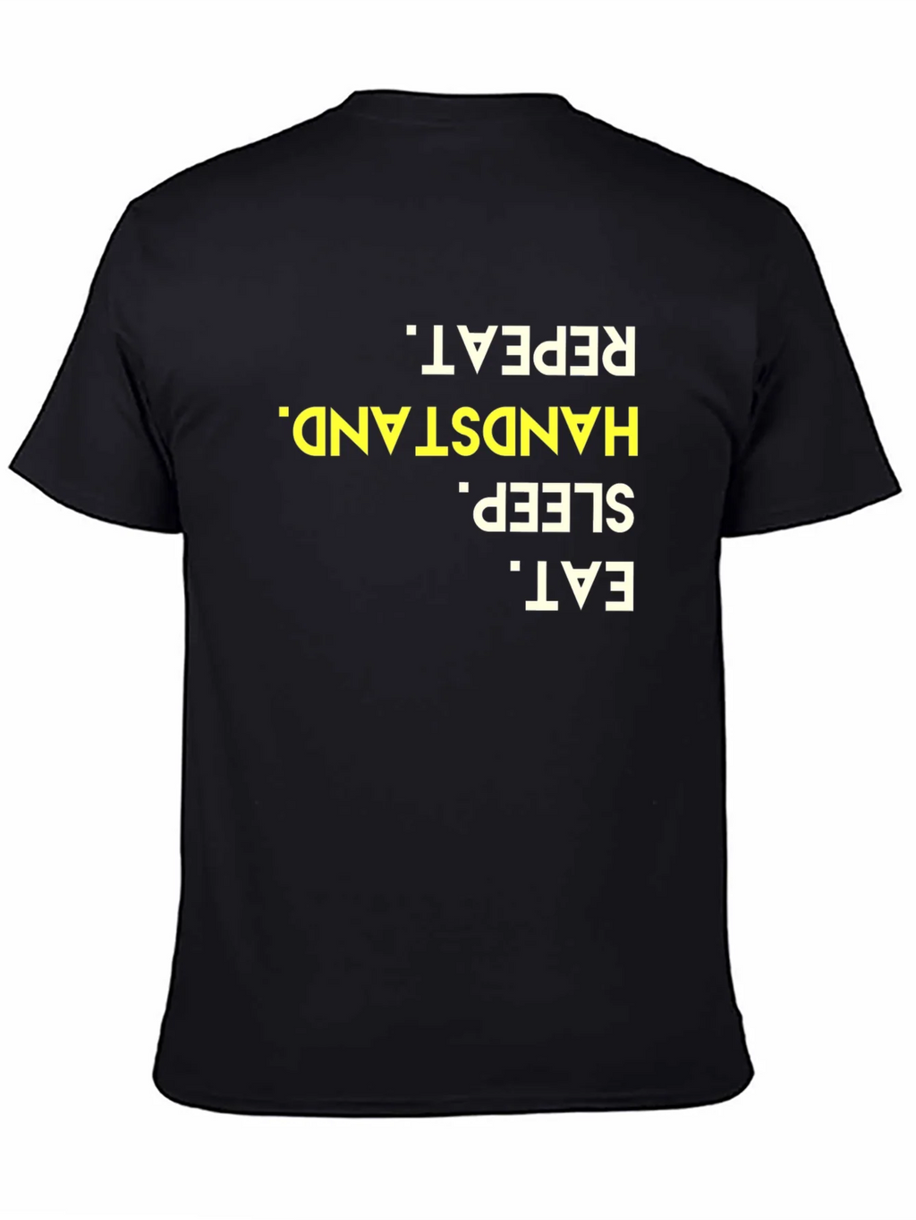 Eat Sleep Handstand Repeat Black Graphic Tee product image 3