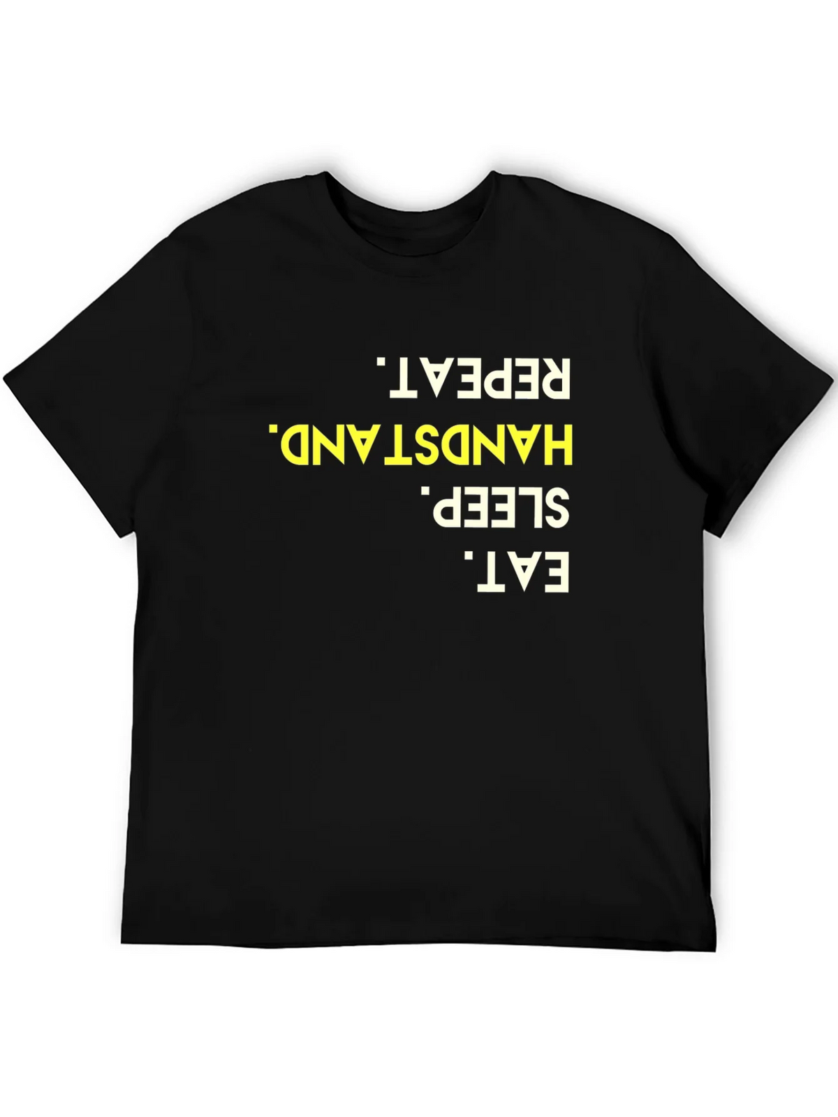 Eat Sleep Handstand Repeat Black Graphic Tee product image 4