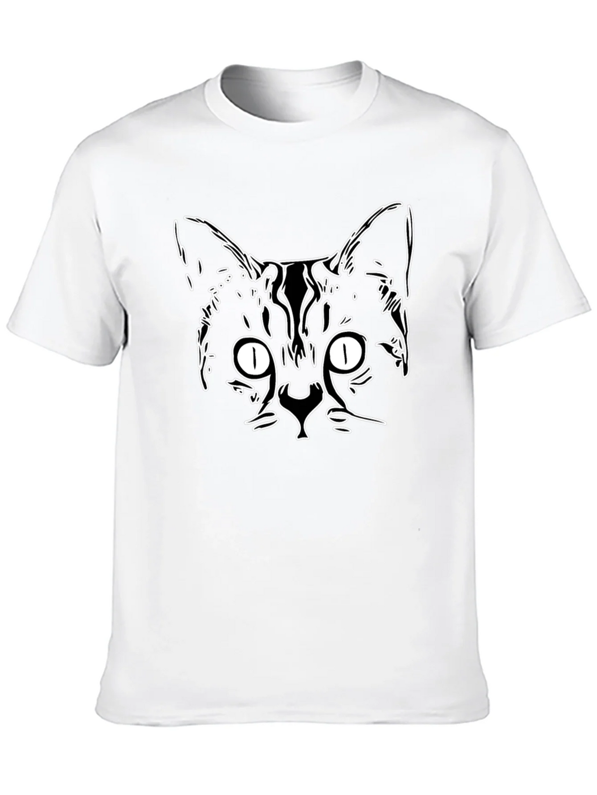 Cool Cat Outline Graphic Tee - Black product image 8