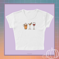 Fall Drinks Lineup Micro Rib Baby Tee product image 1