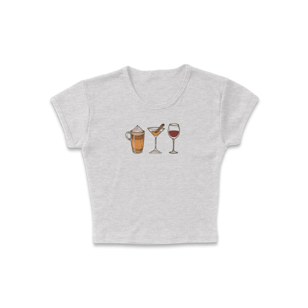 Fall Drinks Lineup Micro Rib Baby Tee product image 5