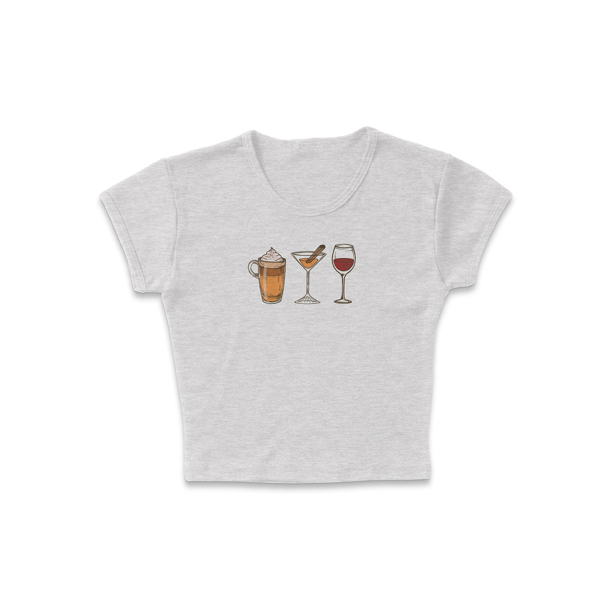 Fall Drinks Lineup Micro Rib Baby Tee product image 5