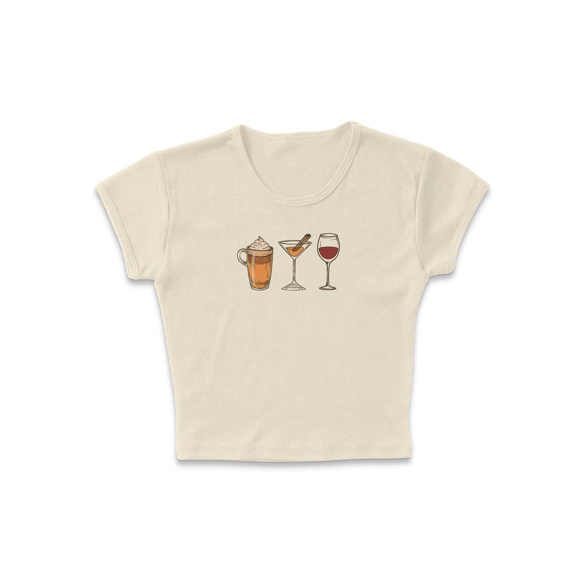 Fall Drinks Lineup Micro Rib Baby Tee product image 4