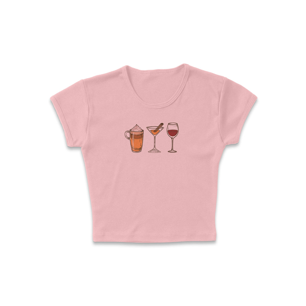 Fall Drinks Lineup Micro Rib Baby Tee product image 6