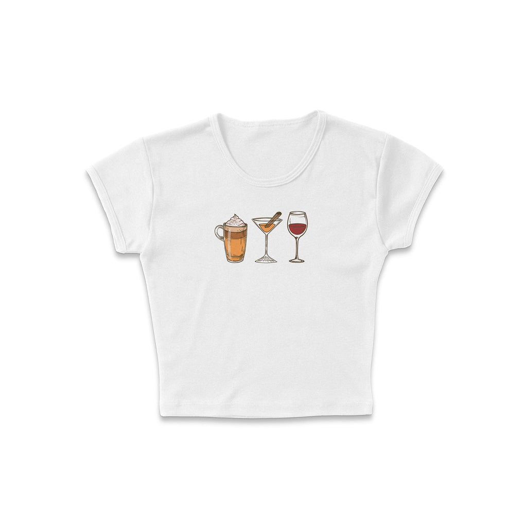 Fall Drinks Lineup Micro Rib Baby Tee product image 3