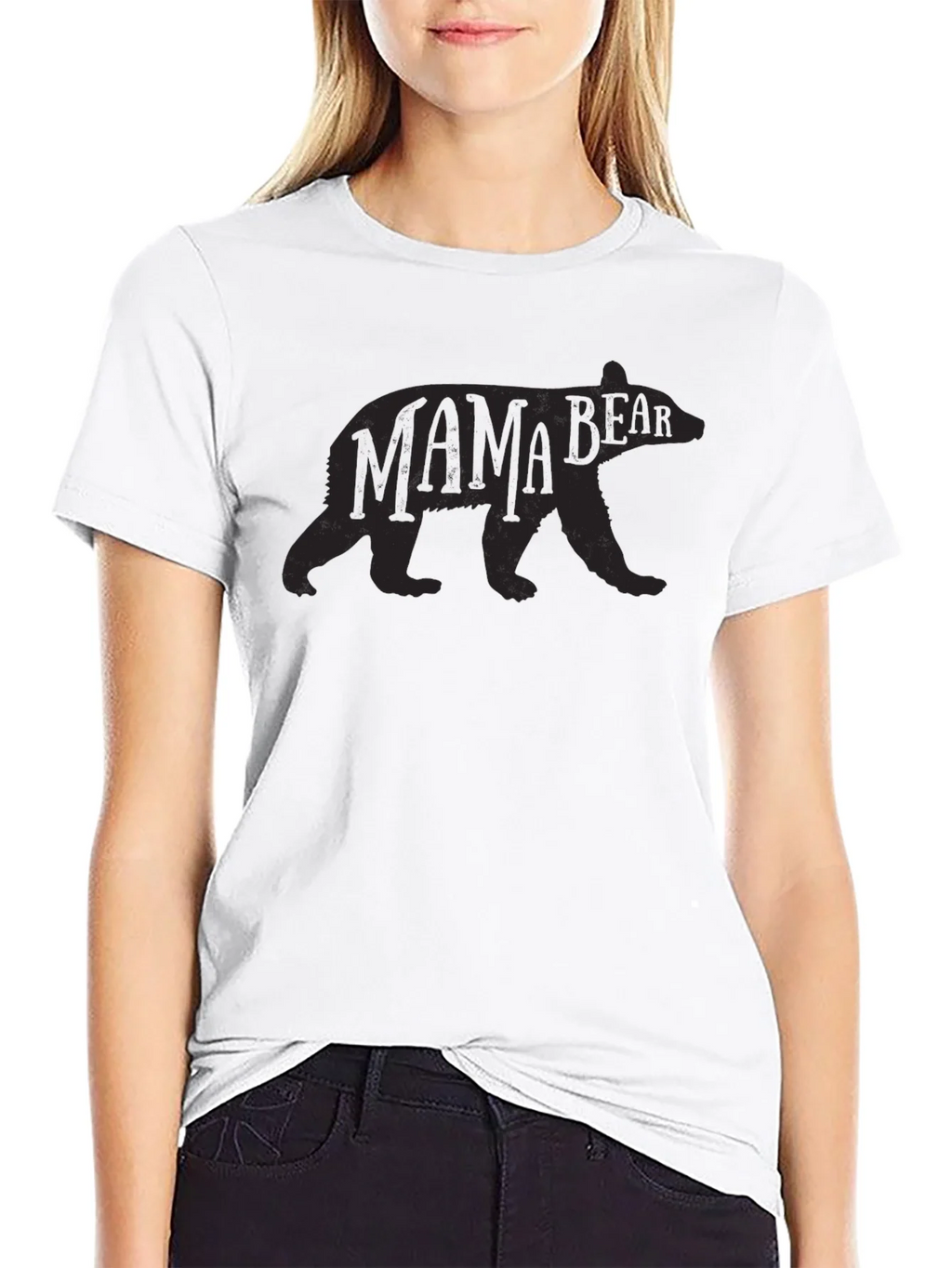 Mama Bear Black Crew Neck T-Shirt product image 7