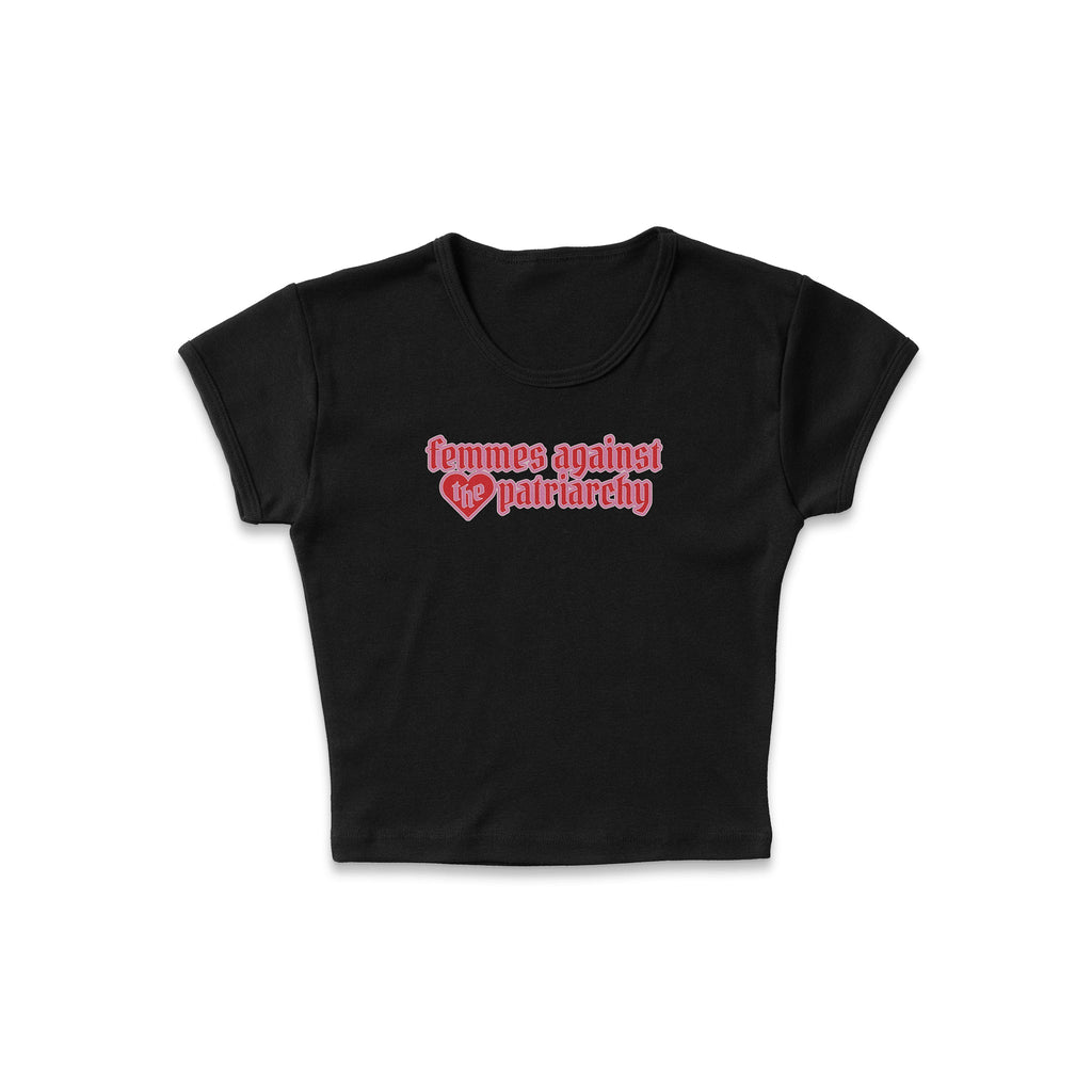 Femmes Against The Patriarchy Micro Rib Baby Tee product image 3