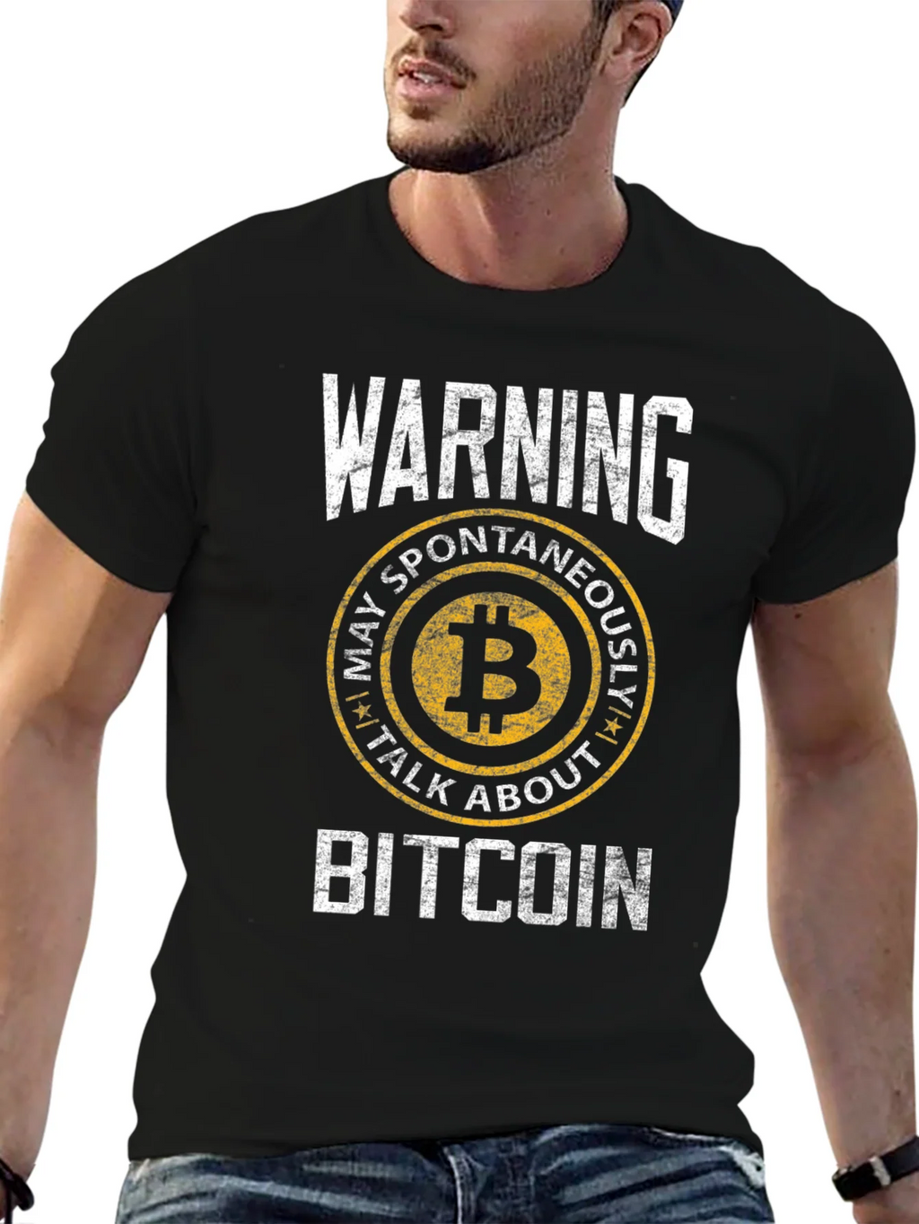 Bitcoin Warning T-Shirt - May Spontaneously Talk About product image 6