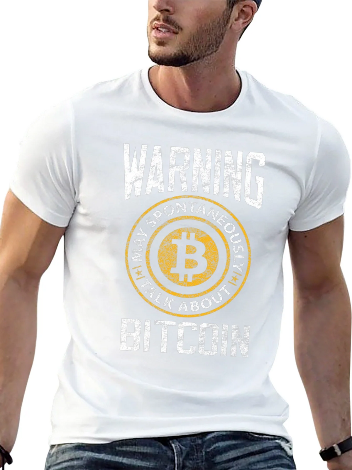 Bitcoin Warning T-Shirt - May Spontaneously Talk About product image 11