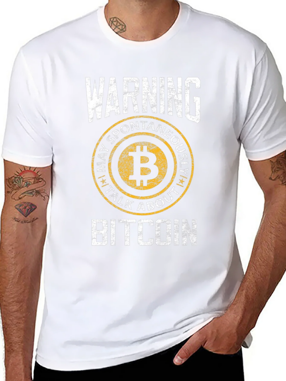 Bitcoin Warning T-Shirt - May Spontaneously Talk About product image 7