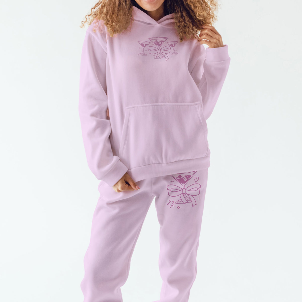 Girlhood Martinis Midweight Sweat Set Fleece Sweatpants