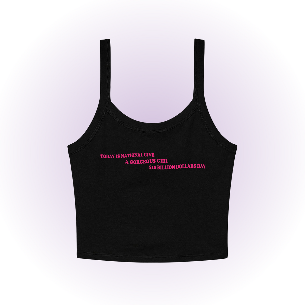 Gorgeous Girl Micro Rib Spaghetti Strap Tank