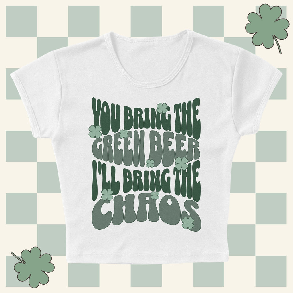 Green Beer Chaos Micro Rib Baby Tee product image 1